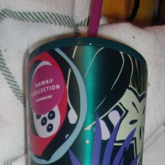 COPY - Starbucks Hawaii Collection Palm Leaf Tropical Fruit 24oz Stainless Stee… - Picture 2 of 6